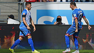 Jubel nach neun Sekunden: Nationalspieler Kevin Volland (l.) © 2015 Getty Images