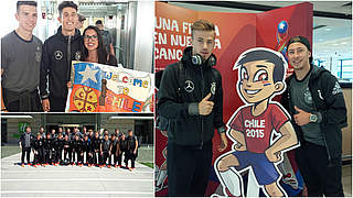 Endlich angekommen: die U 17-Junioren erreichen Chile © DFB