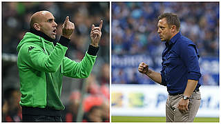 Zwei Trainer im Erfolgsmodus: Gladbachs Andre Schubert (l.) und Andre Breitenreiter © 2015 Getty Images