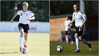 Im Fernduell: Hoffenheims Sarai Linder (l.) und Freiburgs Janina Minge © Bongarts/GettyImages/DFB