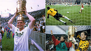 Triumph im Elfmeterschießen: Bremen siegt im DFB-Pokalfinale 1991 gegen Köln mit 4:3 © imago/DFB