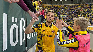 Liebling der Fans von Dynamo Dresden: Justin Eilers, der Toptorjäger der 3. Liga © imago/Robert Michael