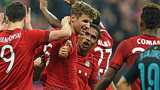 Germany's Thomas Müller scored another two goals for Bayern © CHRISTOF STACHE/AFP/Getty Images