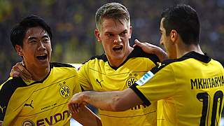 Schwarz-Gelber Jubel, Ginter mittendrin: Dortmund gewinnt das 147. Derby © Getty Images