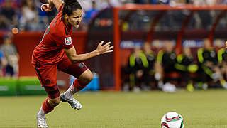 World Cup top goalscorer Celia Sasic boasts 63 goals in 111 international games for DFB-Women © 2015 Getty Images