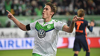 Max Kruse scored a brace in Wolfsburg's win © 2015 Getty Images