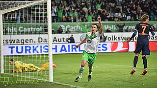 Doppelpacker beim halben Dutzend für Wolfsburg: Max Kruse © 2015 Getty Images