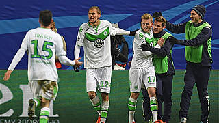 André Schürrle scored twice after coming on as a substitute © 2015 Getty Images