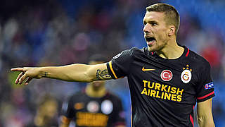 Podolski has scored eigth goals this term for Galatasaray © AFP/Getty Images