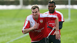 Mit Volldampf zurück in die Bundesliga: Großkreutz (l.) beim Training des VfB Stuttgart © 2016 Getty Images