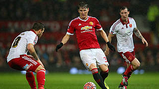 Bastian Schweinsteiger played the full 90 minutes for Manchester United © 2016 Getty Images