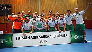 Gewinner des diesjährigen Futsal-Landesauswahlturniers: Das Team Sachsen. © 2016 Getty Images