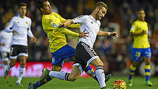 Shkodran Mustafi was involved in Valencia's 1-0 away win to secure a spot in the semi final. © 2015 Getty Images