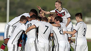Obenauf: Den DFB-Junioren fehlt nur noch ein Sieg zum Triumph beim Algarve Cup © 2016 Getty Images