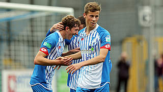 Hoffenheim darf fünf Mal jubeln: Meris Skenderovic (l.) trifft zum 3:0 © imago/Sportfoto Rudel