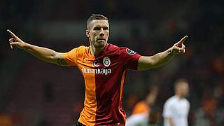 Steuerte einen Treffer zu Galatasarays Pokalsieg bei: Lukas Podolski © AFP/Getty Images