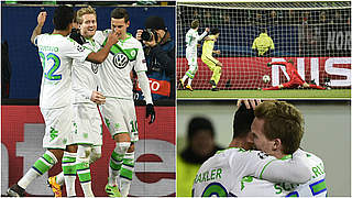 Schürrle celebrates scoring after a Draxler assist. © Getty/DFB