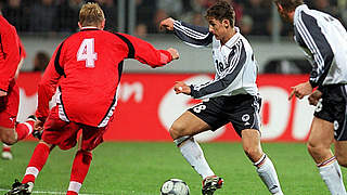 Nationalelf-Debüt und Siegtor: Miroslav Klose 2001 beim 2:1 gegen Albanien © BONGARTS