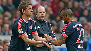 Thomas Müller comes on for Bayern in the 27th minute © 2016 Getty Images