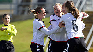 Die U 19-Frauen haben sich mit dem zweiten Sieg im zweiten Spiel der zweiten Qualifikationsrunde für die EM-Endrunde in der Slowakei qualifiziert. © 2016 Getty Images