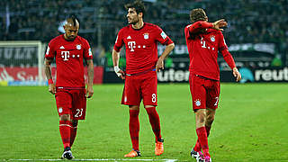 Enttäuschung in Mönchengladbach: der FC Bayern verliert wieder einmal © 2015 Getty Images