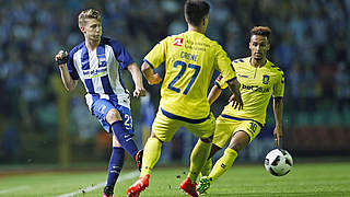 Aus in Dänemark: Mitchell Weiser (l.) und die Hertha scheitern an Bröndby IF © Getty Images