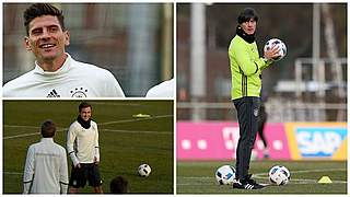 Löw legt sich fest: Mario Gomez startet gegen England, Mario Götze gegen Italien © Getty Images/DFB