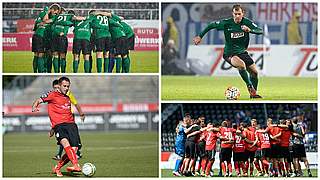 Sonnenhof gegen Preußen - auch das Duell Breier (u.l.) gegen Bischoff (o.r.) © Getty Images/DFB