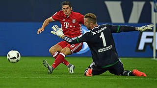 Wieder einmal der entscheidende Mann bei den Bayern: Robert Lewandowski (l.) © AFP/Getty Images