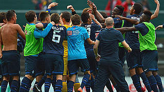 Jubel nach dem Finaleinzug: Hertha BSC © Bongarts/GettyImages