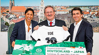 Vorfreude: Jones, Ude und Igelspacher (v.l.) © Bongarts/GettyImages