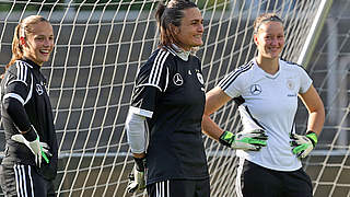 Gute Laune: Benkarth, Angerer und Schult © Bongarts/GettyImages