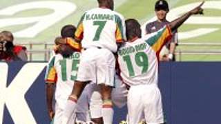 Senegals Spieler bejubeln den Ausgleich © Bongarts