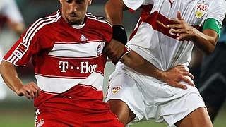 Franck Ribery (l.) im Duell mit Fernando Meira © Bongarts/GettyImages