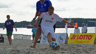 Kick im Sand:  Finalturnier der SHFV Flens-Beach-Trophy in Kiel-Laboe © privat