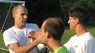 Robert Enke (l.) besuchte die deutsche Auswahl © dg-sv