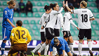 Am Sonntag in Wien Belohnung für den klaren Sieg: die DFB-Frauen © Bongarts/GettyImages