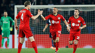 Bringt Leverkusen in der sechsten Minute in Führung: Nationalspieler Sidney Sam (M.) © Bongarts/GettyImages