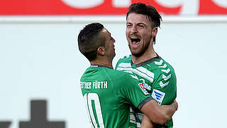 Scored for Fürth: Ilir Azemi (r.) © Bongarts/GettyImages