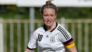 Traf gleich doppelt für die U19-Frauen: Spielführerin Madeline Gier (l.) © Bongarts/GettyImages