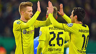 Going to Berlin: Marco Reus and Henrikh Mkhitaryan (r.) © Bongarts/GettyImages