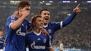 Jubel auf Schalke: Max Meyer (M.) trifft © AFP