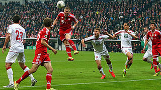 First goal: Schweinsteiger scores with a header © Bongarts/GettyImages
