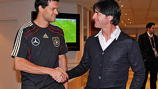Der Bundestrainer und sein Kapitän: Joachim Löw und Michael Ballack (l.) © Bongarts/GettyImages