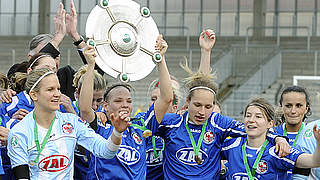 Jubel über den fünften Meistertitel: Turbine Potsdam nach dem Hattrick © Bongarts/GettyImages