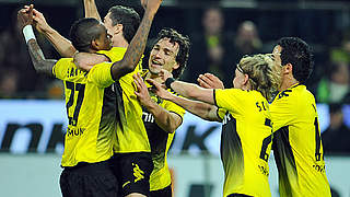 Derbysieg: Jubel bei der Dortmunder Borussia © Bongarts/GettyImages