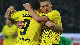 Robert Lewandowski netted twice for Dortmund © Bongarts/GettyImages