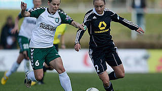 Traf zum Duisburger 1:0: Jennifer Oster (l.) © Bongarts/GettyImages