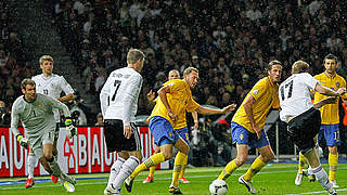 Dritter Treffer gegen Schweden: Per Mertesacker (r.) © Bongarts/GettyImages