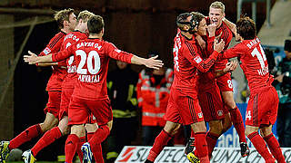 Win against Hoffenheim: Leverkusen celebrate 3 points © Bongarts/GettyImages